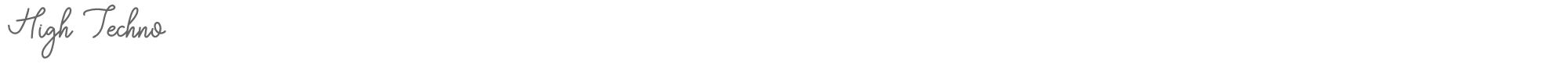 Sample characters High Techno Font